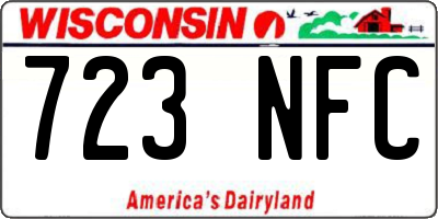 WI license plate 723NFC
