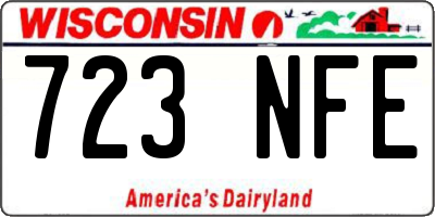 WI license plate 723NFE