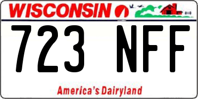 WI license plate 723NFF