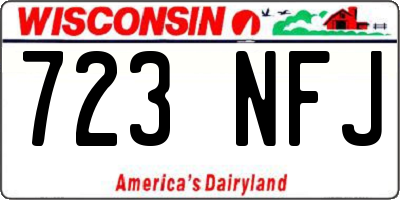 WI license plate 723NFJ