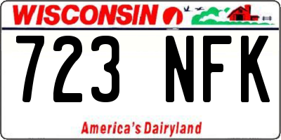 WI license plate 723NFK