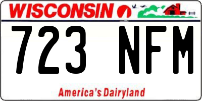 WI license plate 723NFM