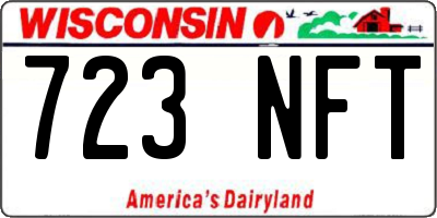 WI license plate 723NFT