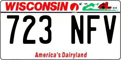 WI license plate 723NFV