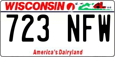 WI license plate 723NFW