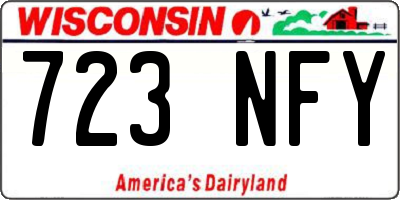 WI license plate 723NFY