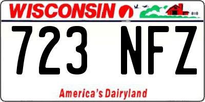 WI license plate 723NFZ