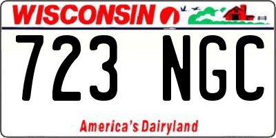 WI license plate 723NGC