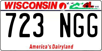 WI license plate 723NGG