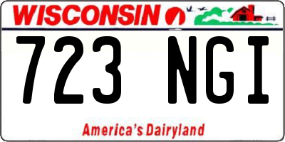 WI license plate 723NGI