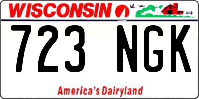 WI license plate 723NGK