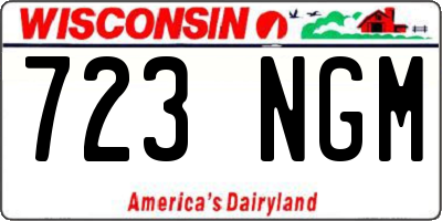 WI license plate 723NGM