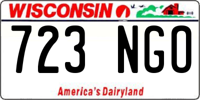 WI license plate 723NGO
