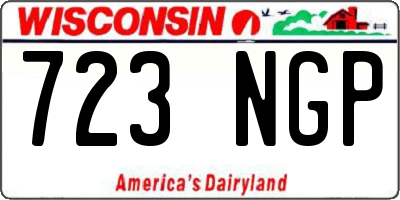 WI license plate 723NGP