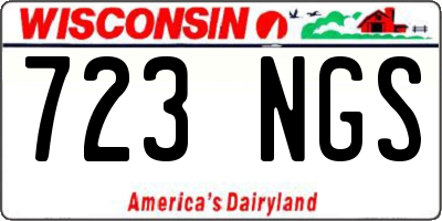 WI license plate 723NGS
