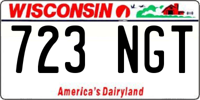 WI license plate 723NGT