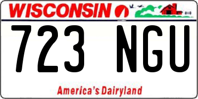 WI license plate 723NGU