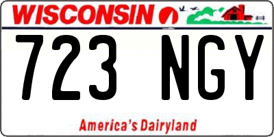 WI license plate 723NGY