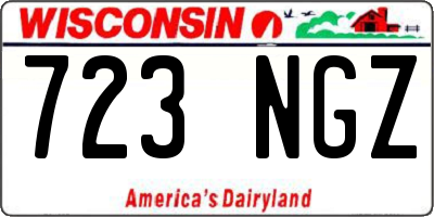 WI license plate 723NGZ