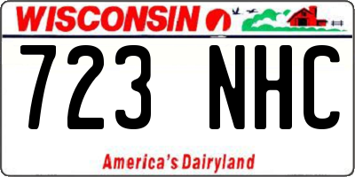 WI license plate 723NHC