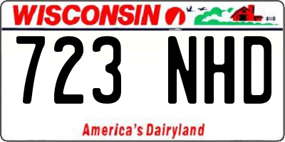 WI license plate 723NHD
