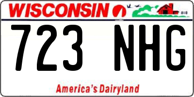 WI license plate 723NHG