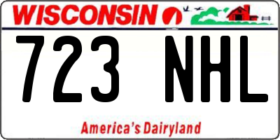 WI license plate 723NHL
