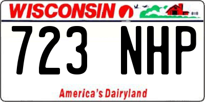 WI license plate 723NHP
