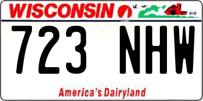 WI license plate 723NHW