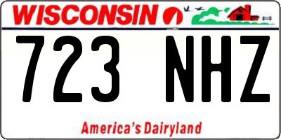 WI license plate 723NHZ