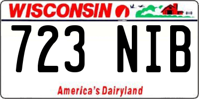 WI license plate 723NIB