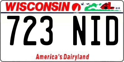 WI license plate 723NID