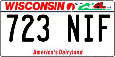 WI license plate 723NIF