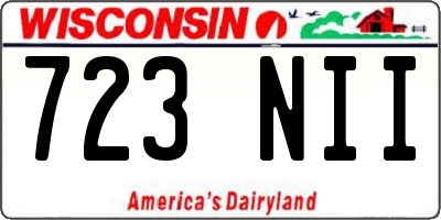 WI license plate 723NII