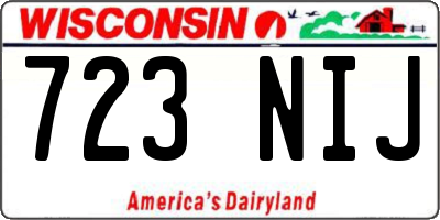 WI license plate 723NIJ
