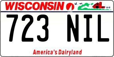 WI license plate 723NIL