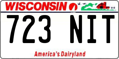 WI license plate 723NIT