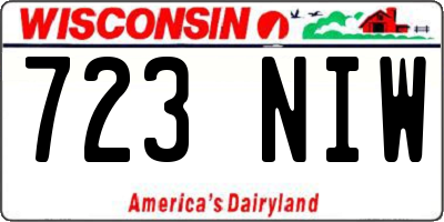 WI license plate 723NIW