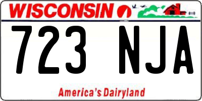 WI license plate 723NJA