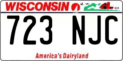 WI license plate 723NJC