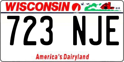 WI license plate 723NJE