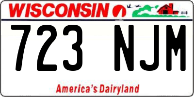 WI license plate 723NJM