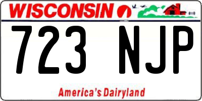 WI license plate 723NJP