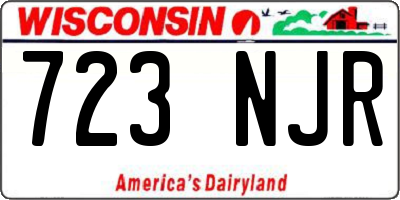 WI license plate 723NJR