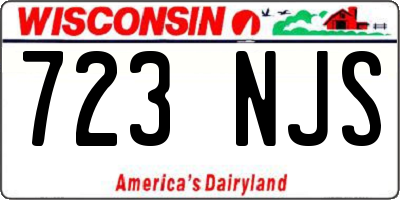 WI license plate 723NJS