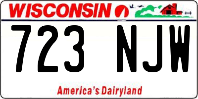 WI license plate 723NJW