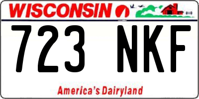 WI license plate 723NKF