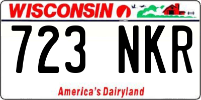 WI license plate 723NKR