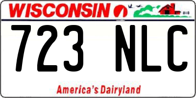 WI license plate 723NLC