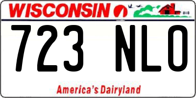 WI license plate 723NLO